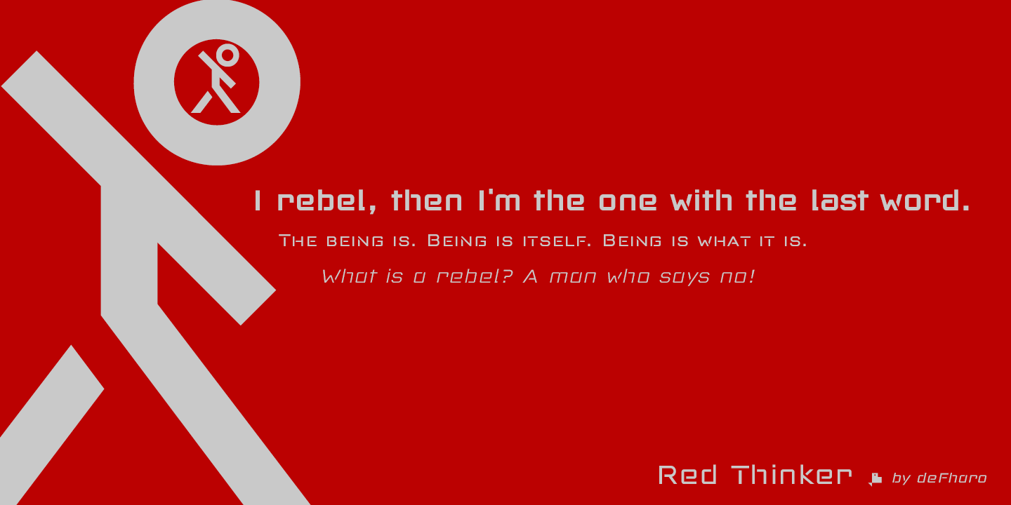 Example font Red Thinker #8